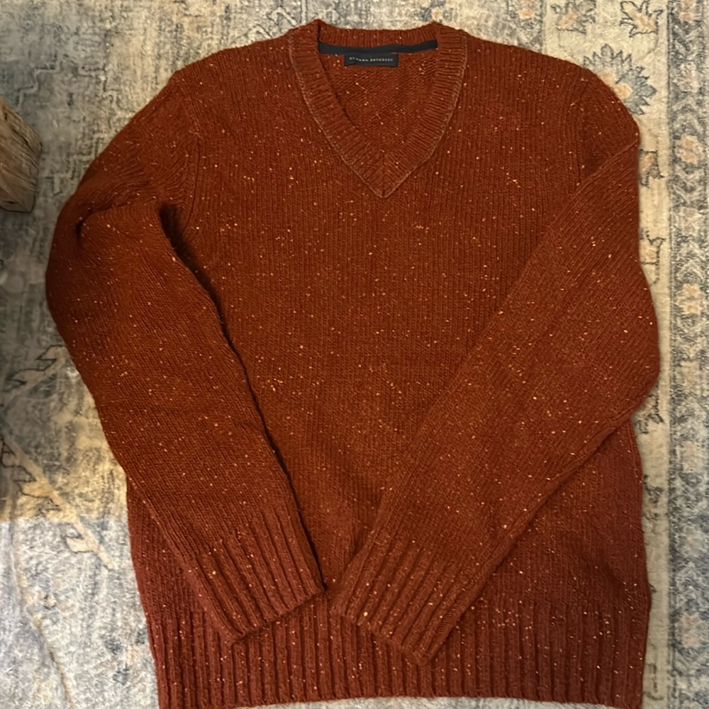 Banana republic brick marled wool sweater